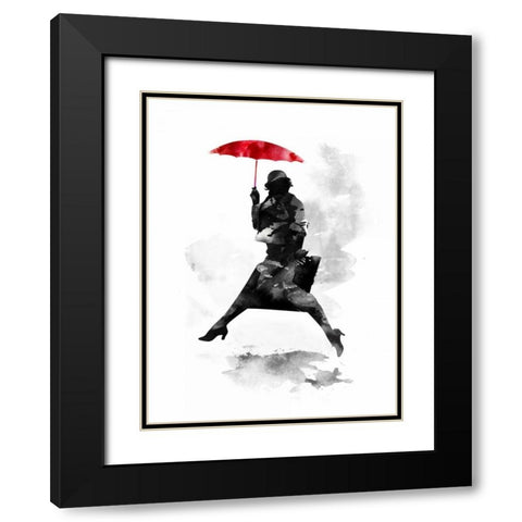 Puddle Jumper Black Modern Wood Framed Art Print with Double Matting by Farkas, Robert