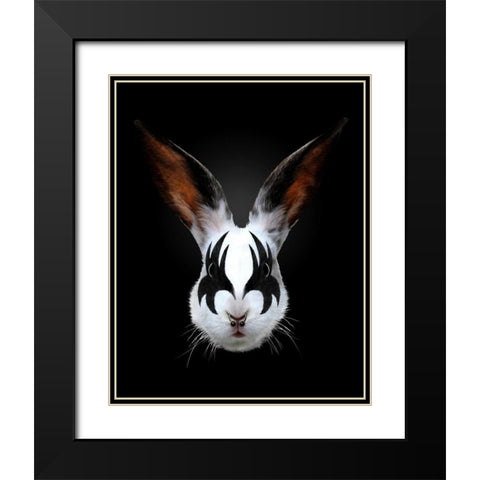Rabbit Rocks Black Modern Wood Framed Art Print with Double Matting by Farkas, Robert