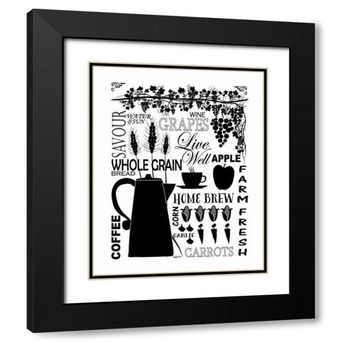 Culinary Love 2 Black Modern Wood Framed Art Print with Double Matting by Fuqua, Leslie