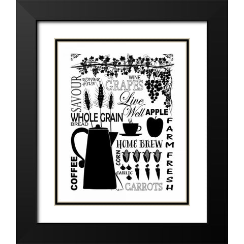Culinary Love 2 Black Modern Wood Framed Art Print with Double Matting by Fuqua, Leslie