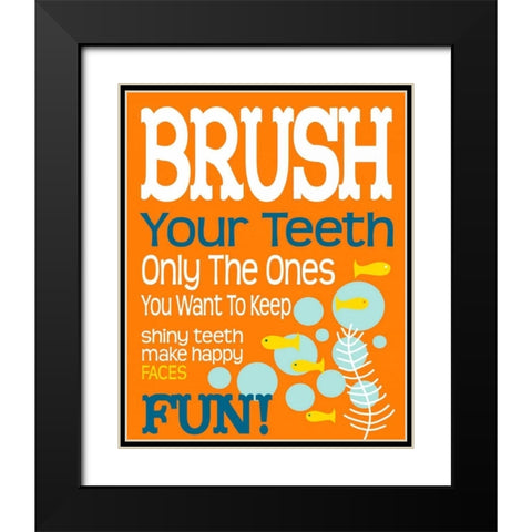 Ocean Bubble Friends 1 Black Modern Wood Framed Art Print with Double Matting by Fuqua, Leslie