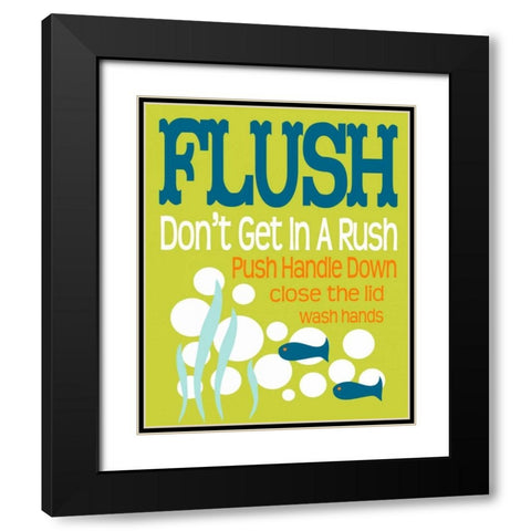 Ocean Bubble Friends 2 Black Modern Wood Framed Art Print with Double Matting by Fuqua, Leslie
