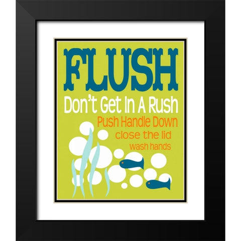 Ocean Bubble Friends 2 Black Modern Wood Framed Art Print with Double Matting by Fuqua, Leslie