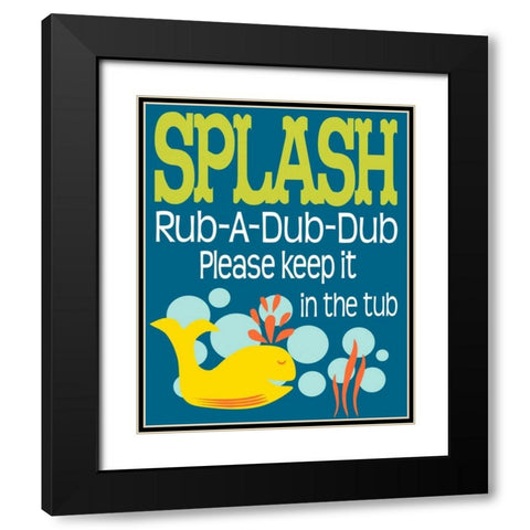 Ocean Bubble Friends 3 Black Modern Wood Framed Art Print with Double Matting by Fuqua, Leslie