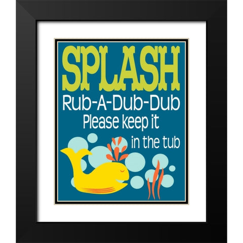 Ocean Bubble Friends 3 Black Modern Wood Framed Art Print with Double Matting by Fuqua, Leslie