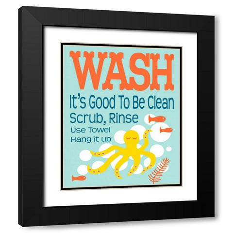 Ocean Bubble Friends 4 Black Modern Wood Framed Art Print with Double Matting by Fuqua, Leslie