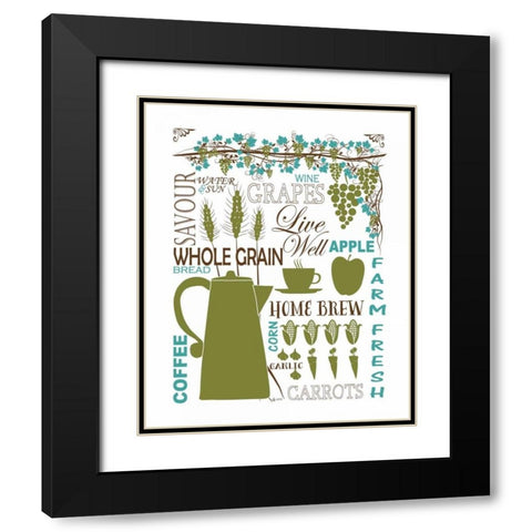 Culinary Love 2 Black Modern Wood Framed Art Print with Double Matting by Fuqua, Leslie