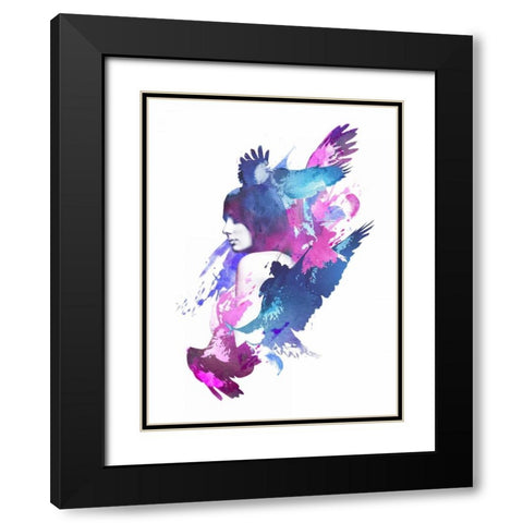 Bloody Fight Black Modern Wood Framed Art Print with Double Matting by Farkas, Robert