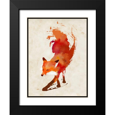 Vulpes Vulpes Black Modern Wood Framed Art Print with Double Matting by Farkas, Robert