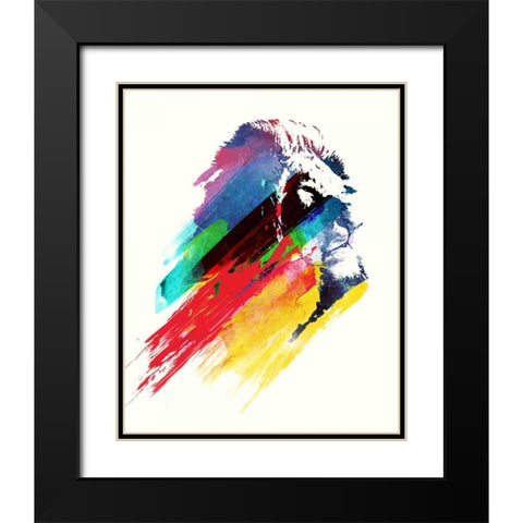 Our Hero Black Modern Wood Framed Art Print with Double Matting by Farkas, Robert