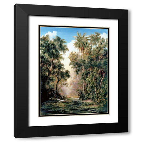 Birds on Lost River Black Modern Wood Framed Art Print with Double Matting by Fronckowiak, Art