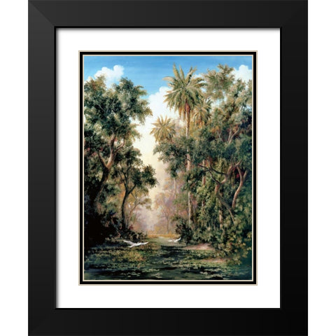 Birds on Lost River Black Modern Wood Framed Art Print with Double Matting by Fronckowiak, Art