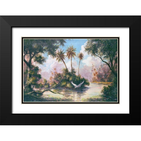 Glades Hammock Black Modern Wood Framed Art Print with Double Matting by Fronckowiak, Art