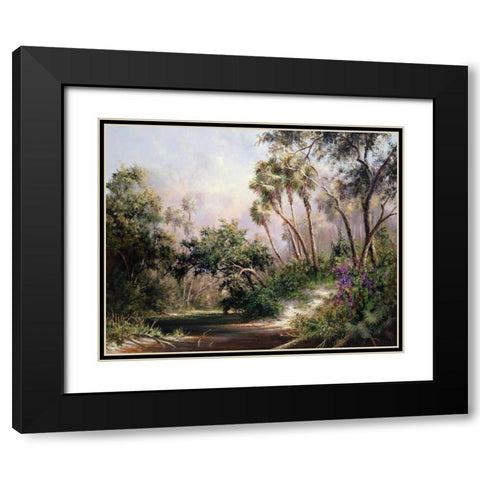 Myakka River Scene Black Modern Wood Framed Art Print with Double Matting by Fronckowiak, Art