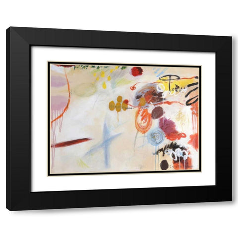 Catching Bubbles Black Modern Wood Framed Art Print with Double Matting by Fischer, Kyoko