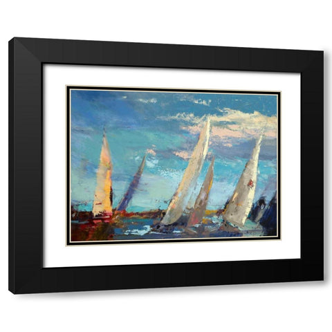 Magnificence Black Modern Wood Framed Art Print with Double Matting by Forst, Beth A.