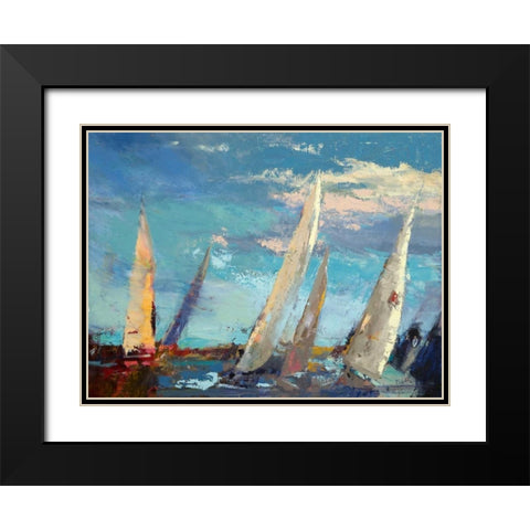 Magnificence Black Modern Wood Framed Art Print with Double Matting by Forst, Beth A.
