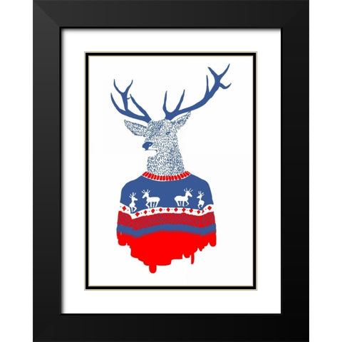 Ugly Winter Pullover Black Modern Wood Framed Art Print with Double Matting by Farkas, Robert