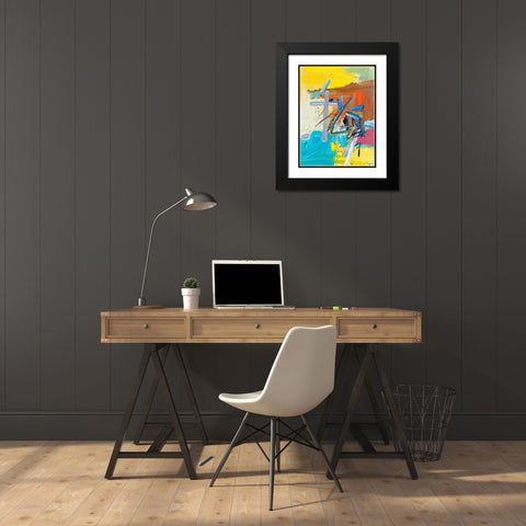 Autumn Sentimental Black Modern Wood Framed Art Print with Double Matting by Fai, Fong