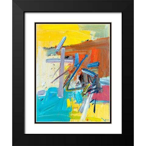 Autumn Sentimental Black Modern Wood Framed Art Print with Double Matting by Fai, Fong