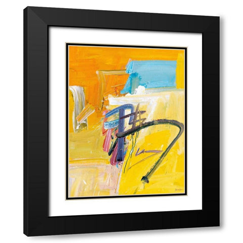 Rhyme Black Modern Wood Framed Art Print with Double Matting by Fai, Fong