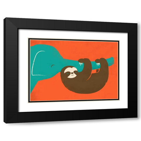 Lets Hang Black Modern Wood Framed Art Print with Double Matting by Fleck, Jay