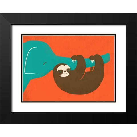 Lets Hang Black Modern Wood Framed Art Print with Double Matting by Fleck, Jay