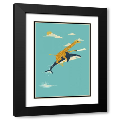 Onward Black Modern Wood Framed Art Print with Double Matting by Fleck, Jay
