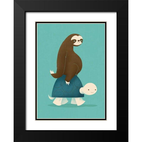 Slow Ride Black Modern Wood Framed Art Print with Double Matting by Fleck, Jay