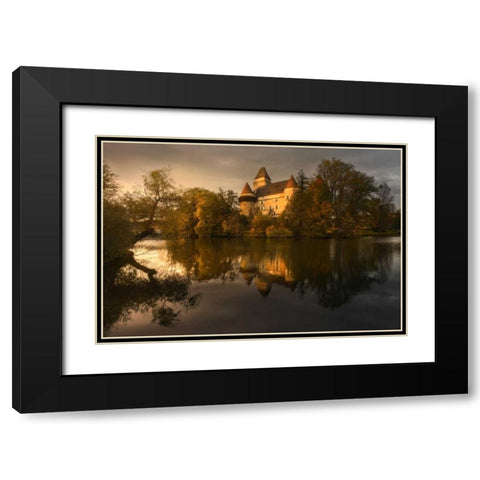 Echoes From the Past Black Modern Wood Framed Art Print with Double Matting by Fossati, Enrico