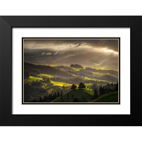 The Shire Black Modern Wood Framed Art Print with Double Matting by Fossati, Enrico