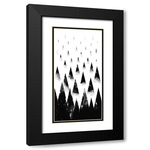 Black Hills Black Modern Wood Framed Art Print with Double Matting by Farkas, Robert