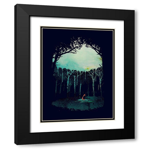 Deep In The Forest Black Modern Wood Framed Art Print with Double Matting by Farkas, Robert