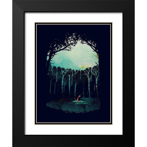Deep In The Forest Black Modern Wood Framed Art Print with Double Matting by Farkas, Robert