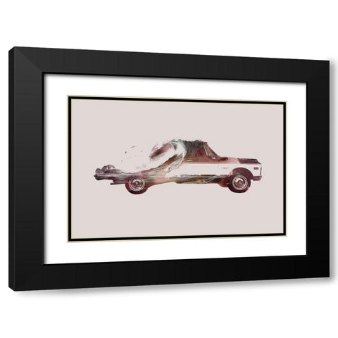 Drive Me Back Home No. 3 Black Modern Wood Framed Art Print with Double Matting by Farkas, Robert