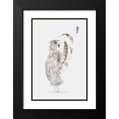 Fade Out Black Modern Wood Framed Art Print with Double Matting by Farkas, Robert