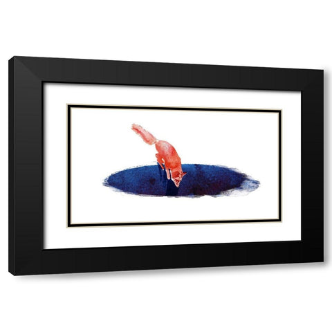 Jump Into Nowhere Black Modern Wood Framed Art Print with Double Matting by Farkas, Robert