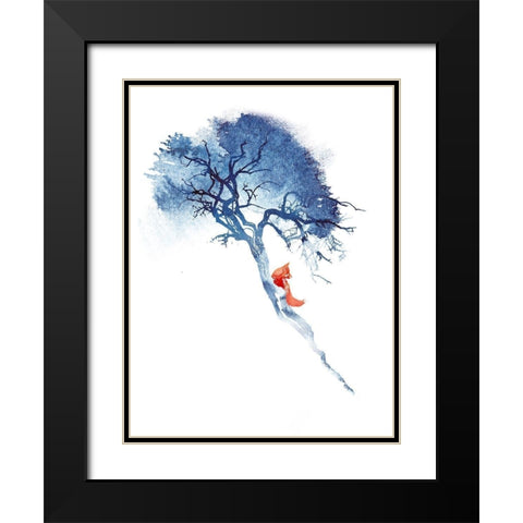 Thereaâ‚¬â„¢s No Way Black Modern Wood Framed Art Print with Double Matting by Farkas, Robert