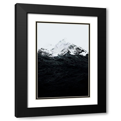 Those Waves Were Like Mountains Black Modern Wood Framed Art Print with Double Matting by Farkas, Robert