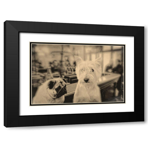 Singles Night Black Modern Wood Framed Art Print with Double Matting by Fielding, Edward M.