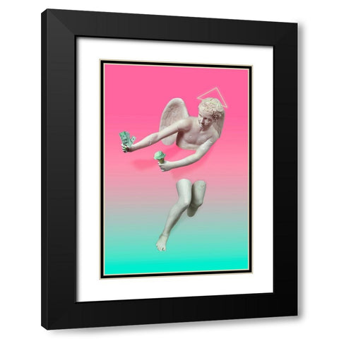 Money and Pistachio Black Modern Wood Framed Art Print with Double Matting by Farkas, Robert