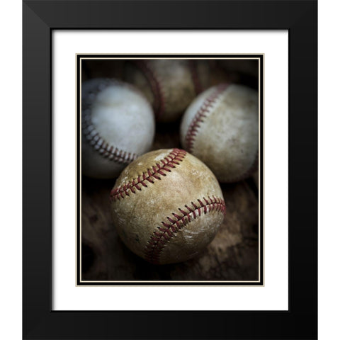 Old Baseball Black Modern Wood Framed Art Print with Double Matting by Fielding, Edward M.