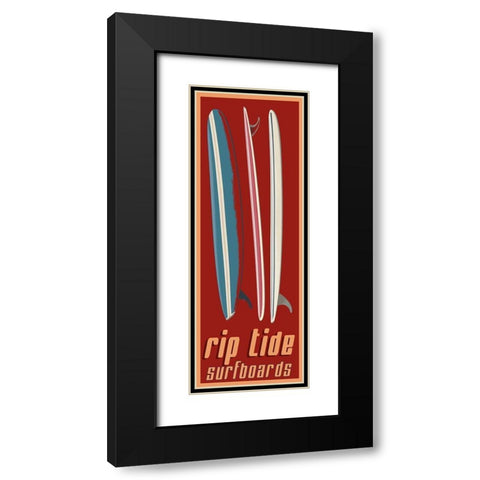 Rip Tide Black Modern Wood Framed Art Print with Double Matting by Fielding, Edward M.