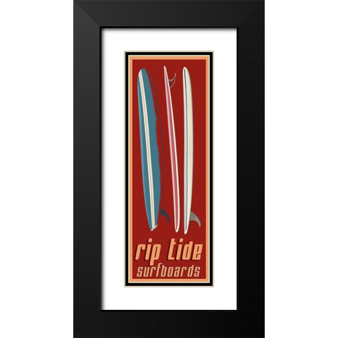 Rip Tide Black Modern Wood Framed Art Print with Double Matting by Fielding, Edward M.