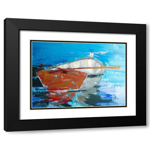 Row, Row Black Modern Wood Framed Art Print with Double Matting by Forst, Beth A.