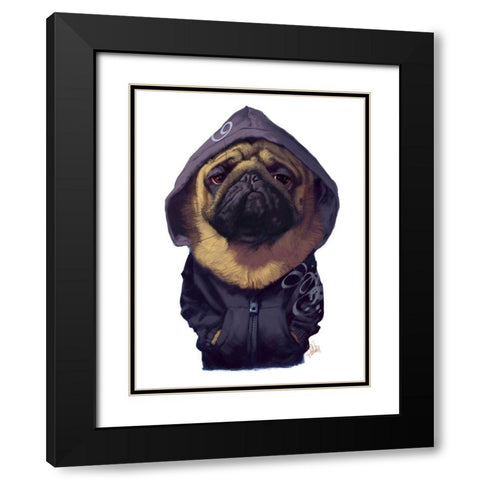 Homie Black Modern Wood Framed Art Print with Double Matting by Fluharty, Thomas