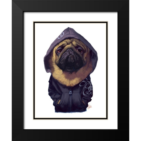 Homie Black Modern Wood Framed Art Print with Double Matting by Fluharty, Thomas