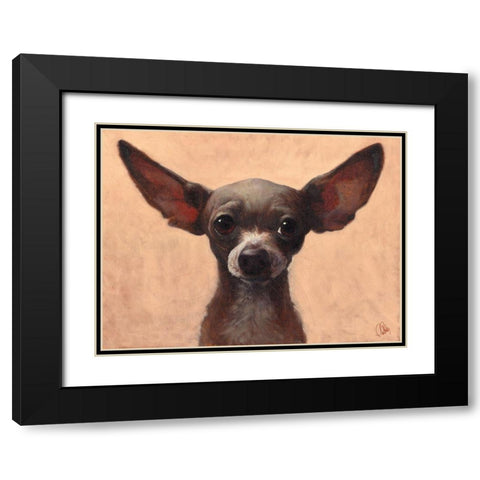 Chihuahua Black Modern Wood Framed Art Print with Double Matting by Fluharty, Thomas