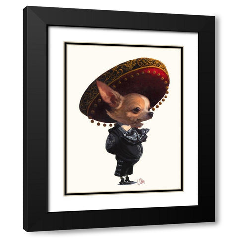 Senorita Black Modern Wood Framed Art Print with Double Matting by Fluharty, Thomas