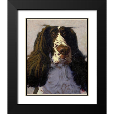 Springer Black Modern Wood Framed Art Print with Double Matting by Fluharty, Thomas